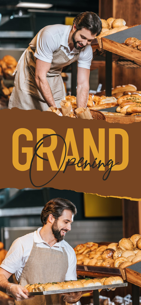 Cozy Bakery Grand Opening Event Announcement Snapchat Moment Filter Modelo de Design
