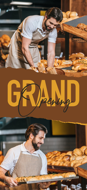 Cozy Bakery Grand Opening Event Announcement Snapchat Moment Filter Tasarım Şablonu
