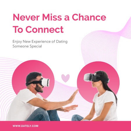 New Experience of Virtual Dating App Instagram Design Template