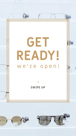 Glasses Store Opening Announcement Instagram Story Design Template