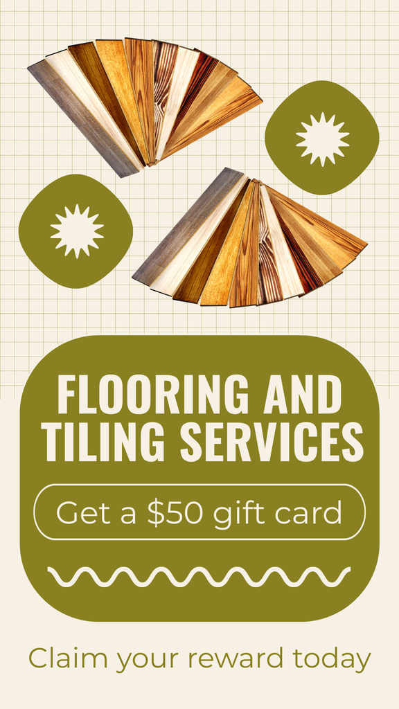 Platilla de diseño Unmatched Flooring And Tiling Service With Award Instagram Story