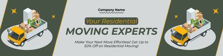 Moving Experts Services Ad Twitter Design Template