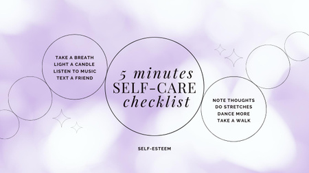 Self-Care Checklist Mind Map Design Template