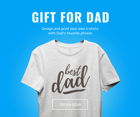 Gift on Father's Day Holiday Facebook Design Template
