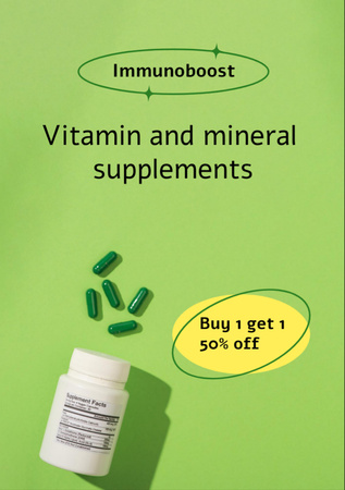 Nutritional Supplements Offer Flyer A7 tervezősablon