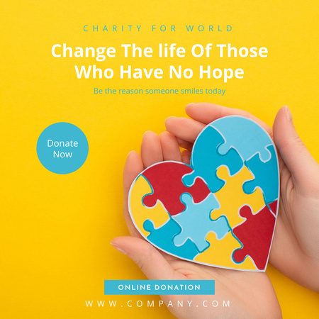 Szablon projektu Usługi Organizacje charytatywne Pomoc potrzebującym Instagram