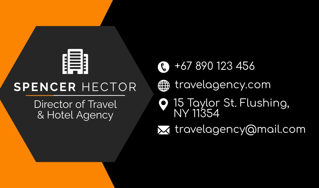 Travel & Hotel Agency Offer Business card – шаблон для дизайна