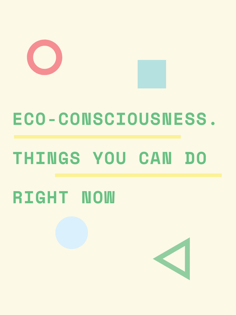 Modèle de visuel Eco-consciousness concept with simple icons - Poster US