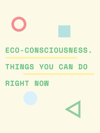 Eco-consciousness concept with simple icons Poster US Design Template