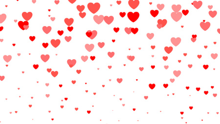 Ontwerpsjabloon van Zoom Background van Patroon van kleine harten op Valentijnsdag