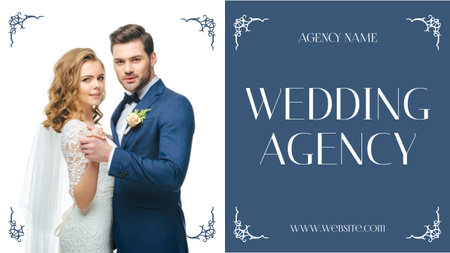 Wedding Agency Offer with Young Lovely Couple Youtube Thumbnail Design Template