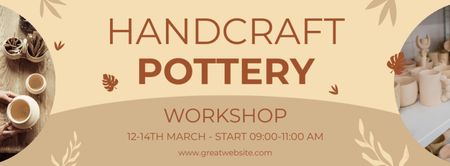 Pottery Workshop Studio Offer Facebook cover Design Template