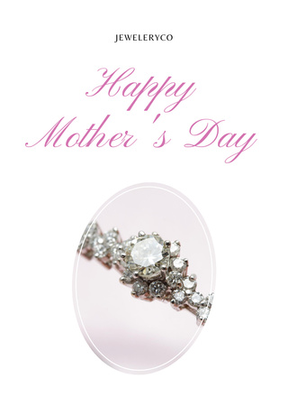 Jewelry Offer on Mother's Day Postcard A6 Vertical Design Template