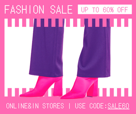Plantilla de diseño de Venta de Zapatos Trendy Pink Collection Facebook 