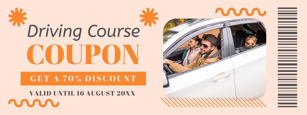 Template di design Comprehensive Auto Driving Course With Discount Voucher Coupon
