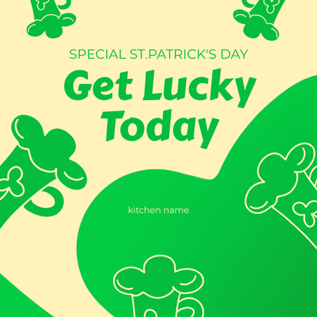 Platilla de diseño Happy St. Patrick's Day Holiday Wishes on Green Instagram