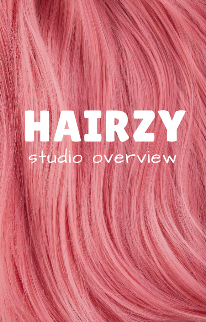 Beauty Salon Services Offer with Pink Hair IGTV Cover Design Template