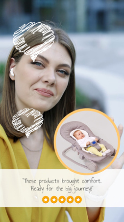 Designvorlage High Quality And Portable Baby Cradle Promotion für Instagram Video Story