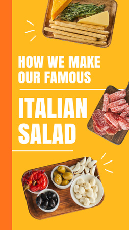 Ontwerpsjabloon van TikTok Video van Blog over Hoe maak je Italiaanse Salade
