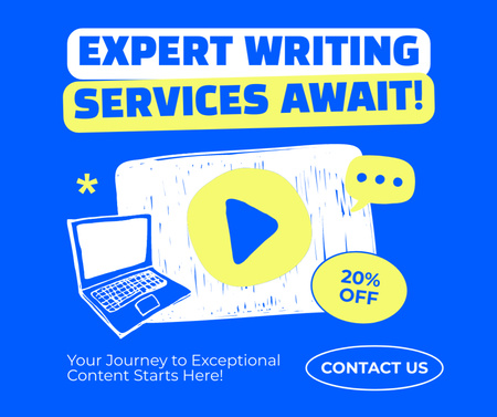 Experienced Writer Services Offer At Reduced Price Facebook Design Template
