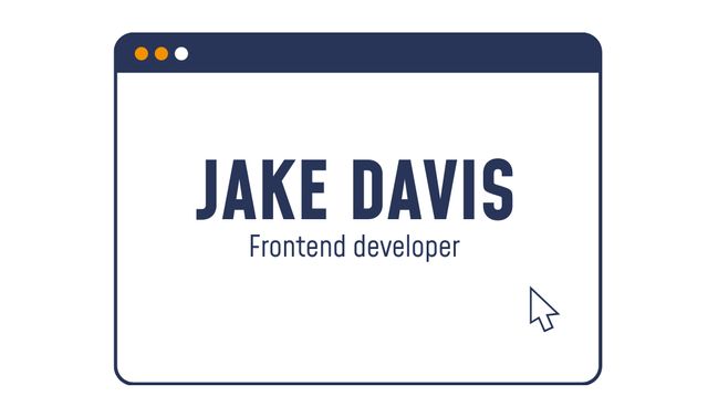 Szablon projektu Frontend Developer Services Business card