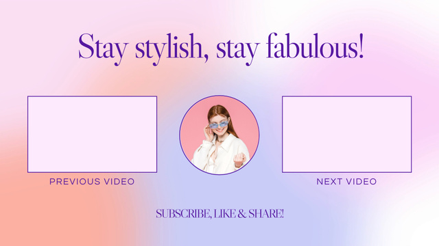 Template di design Set Of Vlog Episodes About Fabulous Styling YouTube outro