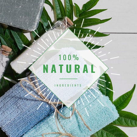 Natural Handmade Organic Soap Shop Ad Instagram AD Design Template