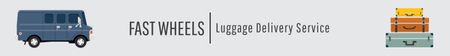 Luggage delivery service banner Leaderboard Πρότυπο σχεδίασης