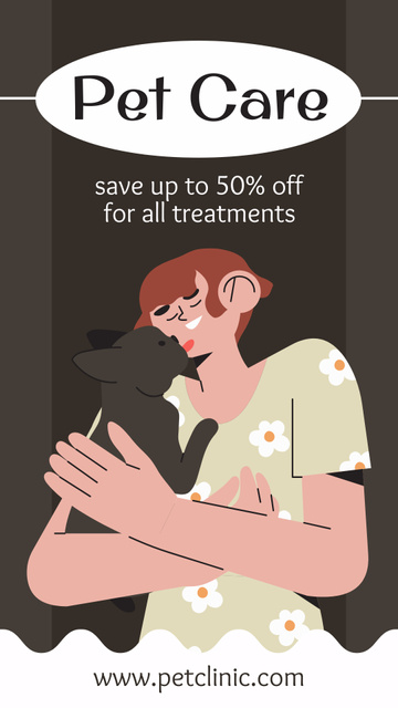 Pet Care Discount Instagram Story Πρότυπο σχεδίασης