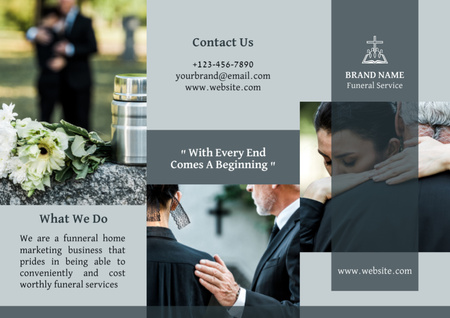 Funeral Home Services Advertising Brochureデザインテンプレート