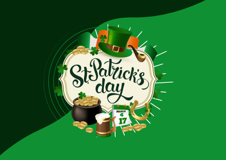 Template di design Bright Congratulations on St. Patrick's Day Card