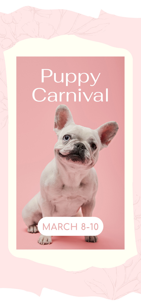 Modèle de visuel Puppy Carnival Event - Snapchat Geofilter