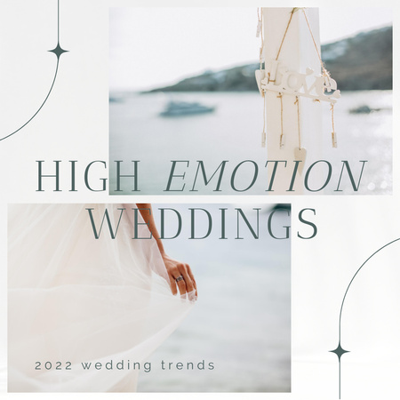 Wedding Event Agency Announcement Instagram AD Modelo de Design