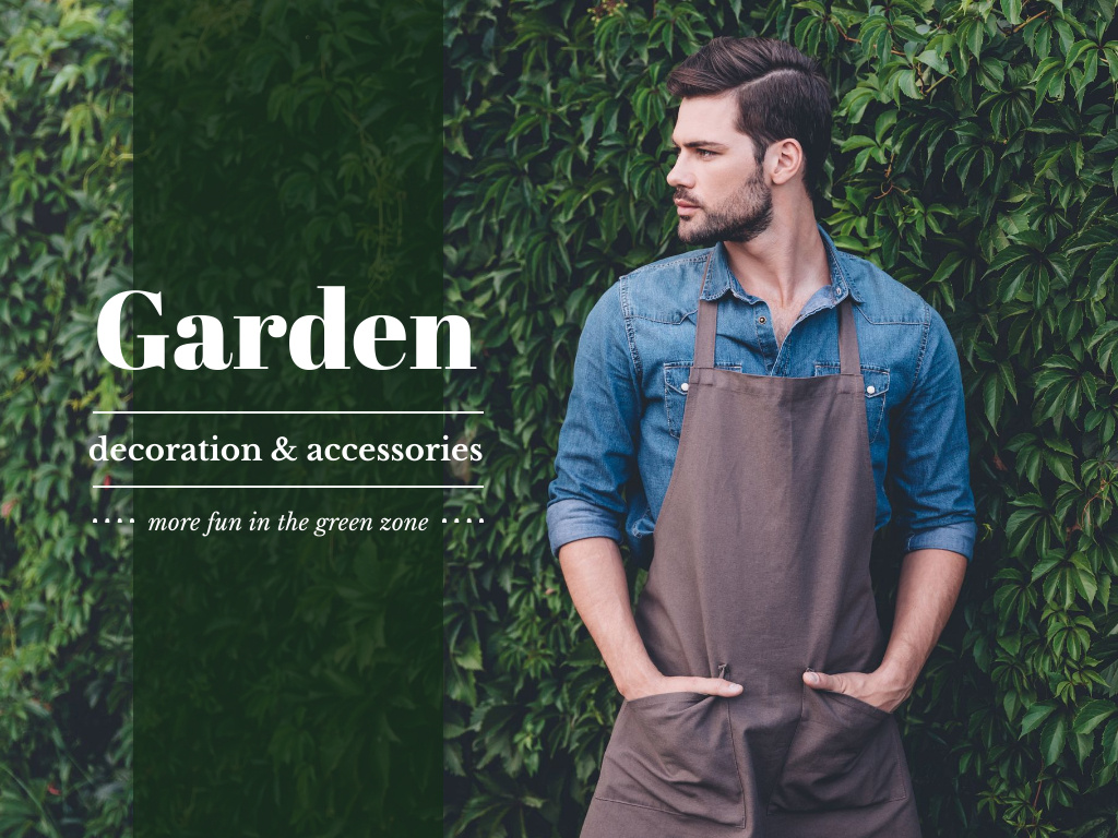 Garden decoration and accessories Presentation – шаблон для дизайна