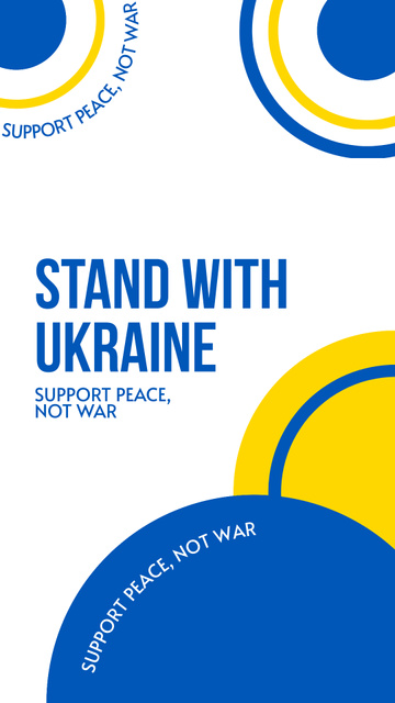 Template di design Motivation to Stand with Ukraine Instagram Story