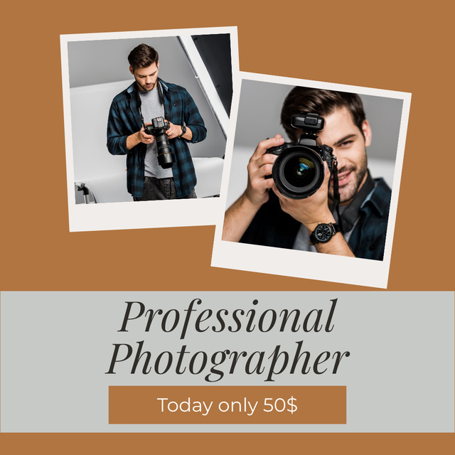 Modèle de visuel Professional Photographer - Instagram