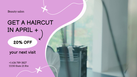 Beauty Salon Haircut In April With Discount Full HD video tervezősablon