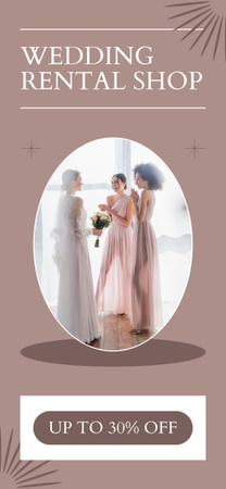Bridal Dress Rental Shop Offer Snapchat Geofilter Šablona návrhu