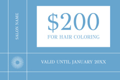 Beauty Salon Special Offer with Blue-Haired Woman