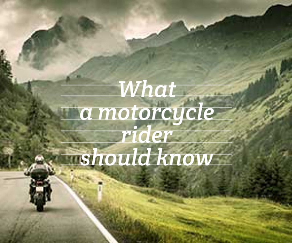 Modèle de visuel List of Tips for Motorcyclists - Medium Rectangle