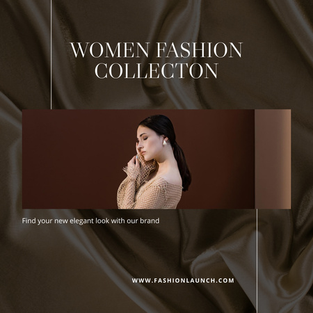 Реклама модної колекції для жінок Instagram – шаблон для дизайну