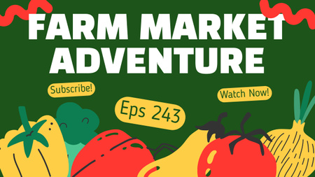 Обзор фермерского рынка Youtube Thumbnail – шаблон для дизайна