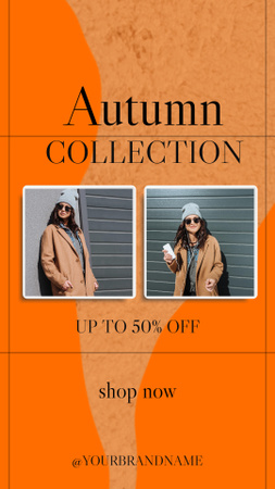 Autumn Collection Clothing Sale Ad  Instagram Story Design Template