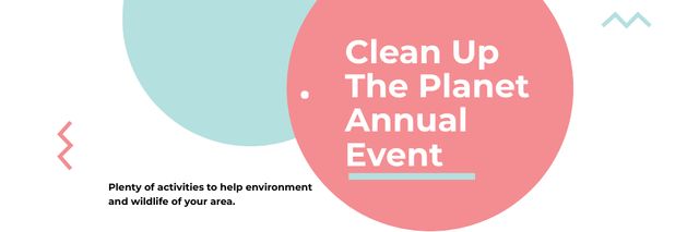 Annual Gathering Event Clean up the Planet With Abstract Pattern Email headerデザインテンプレート