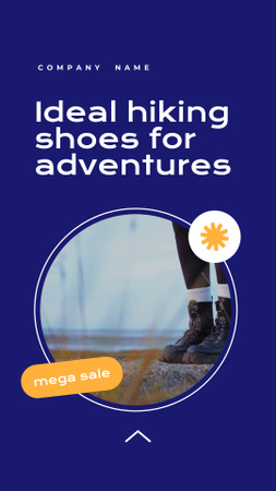 Platilla de diseño Hiking Shoes Sale Offer Instagram Video Story