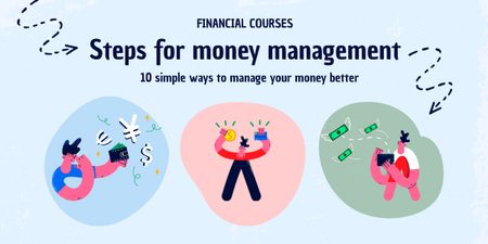 Steps for Money Management Image Modelo de Design