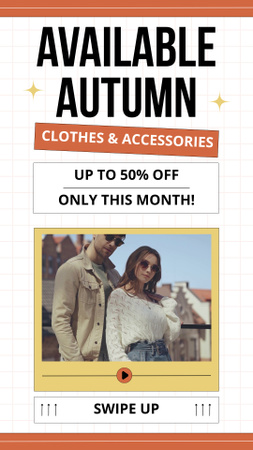 Autumn Clothes and Accessories are Available Instagram Video Story Design Template