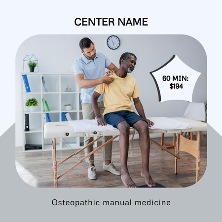 Designvorlage Osteopathische Manuelle Medizin für Instagram
