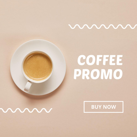 Cafe Ad with Coffee Cup Instagram Šablona návrhu