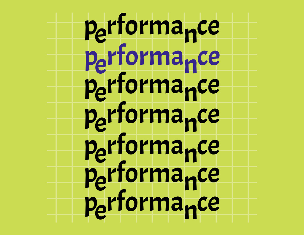 Elegant Performance Show Announcement on Green Grid Flyer 8.5x11in Horizontal Design Template